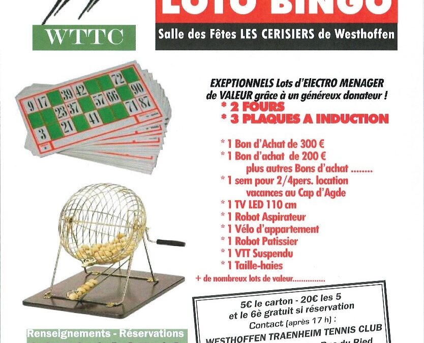 Loto Bingo du WTTC